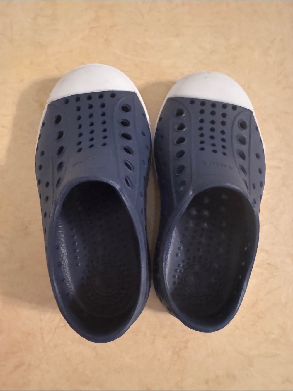 Native Shoes toddler size 7 Navy Slip-On Water Shoes with White Toe